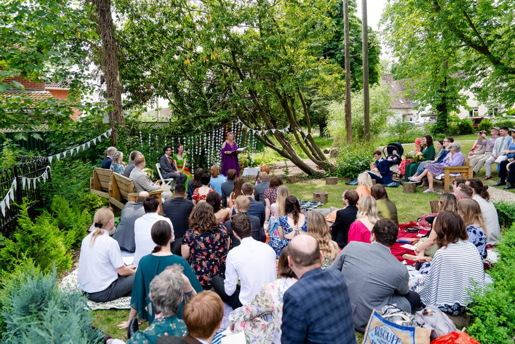 Celebrant in Waddesdon Hall garden