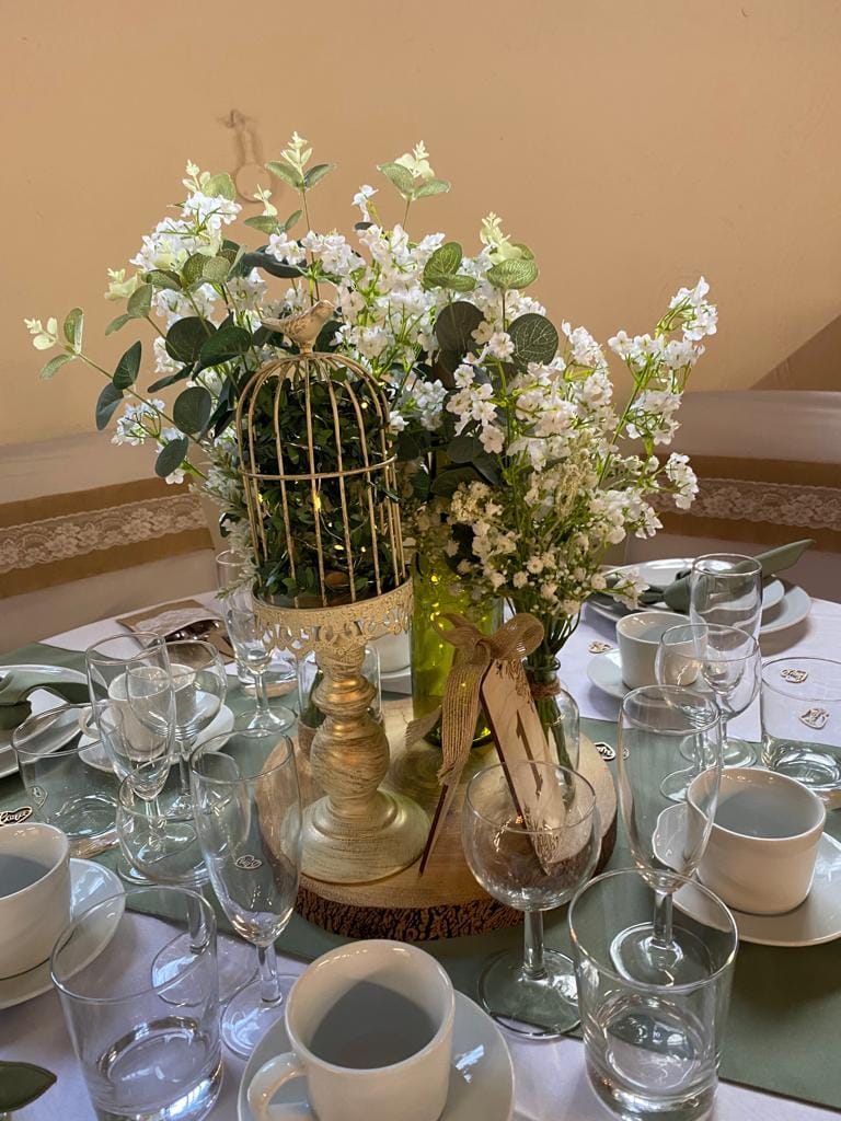 Centerpiece on table at Waddesdon Hall