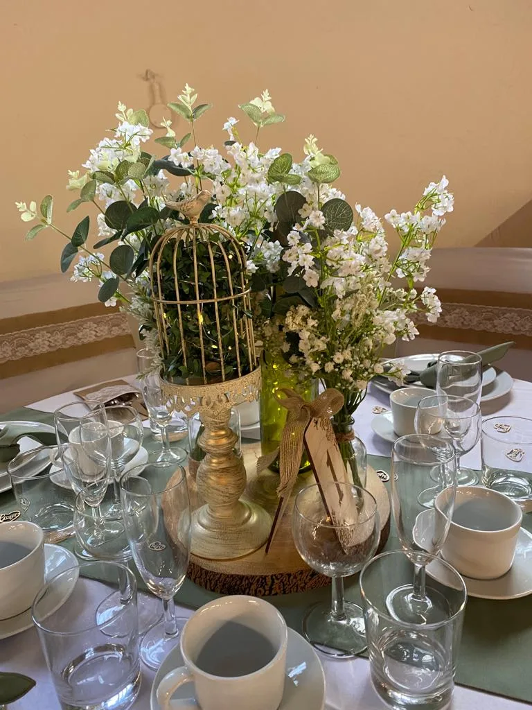 Centerpiece on table at Waddesdon Hall